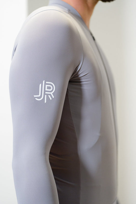 VIVIDNESS wielershirt lange mouwen Unisex grijs - Jaro Grijs Grey