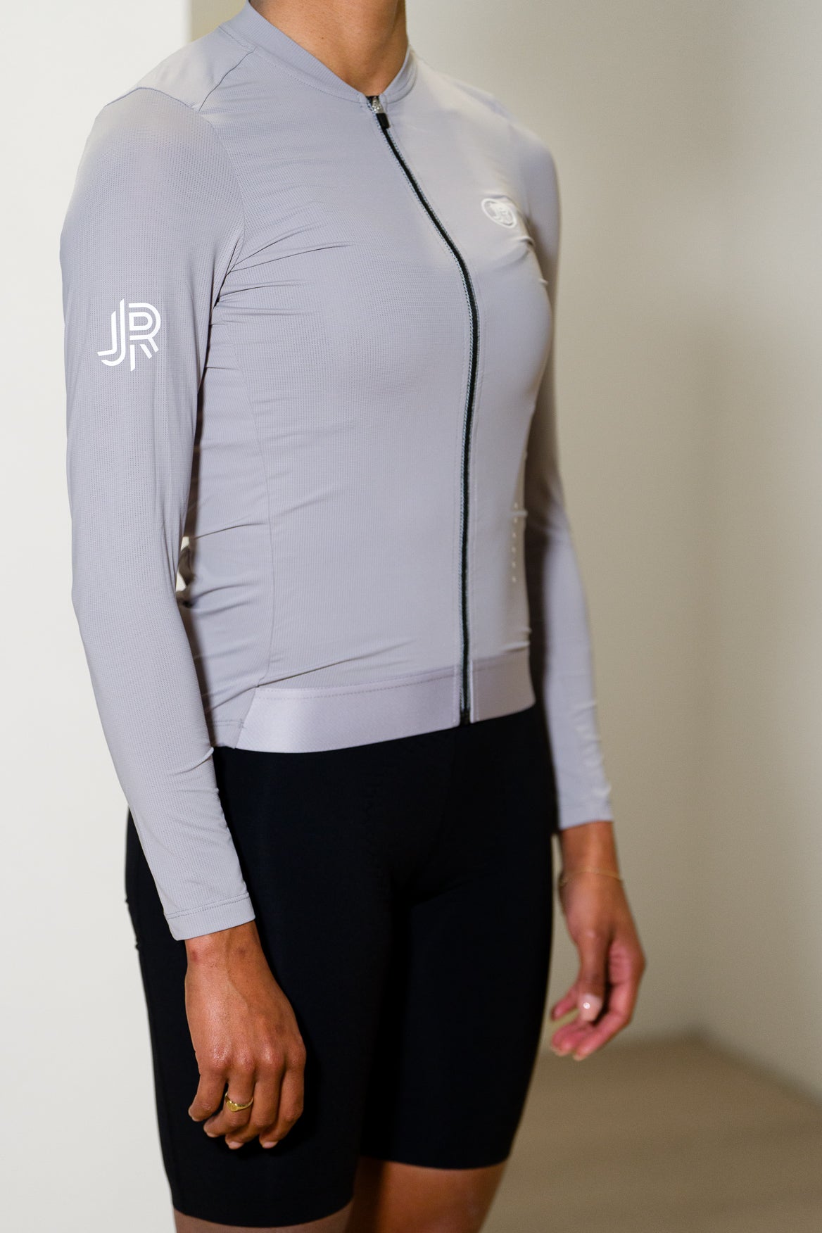 VIVIDNESS wielershirt lange mouwen Unisex grijs - Jaro Grijs Grey